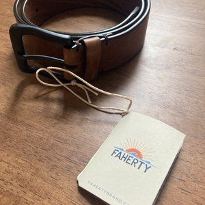 Fine Brown Men's Leather Belt, Made in Italy, Never Worn, Size 30